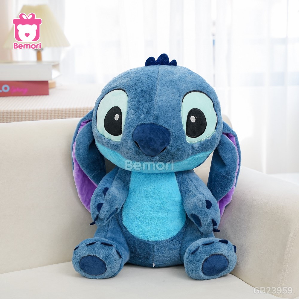 Gấu Bông Stitch Bông Lông Xanh Đậm làm đồ trang trí hoặc quà tặng