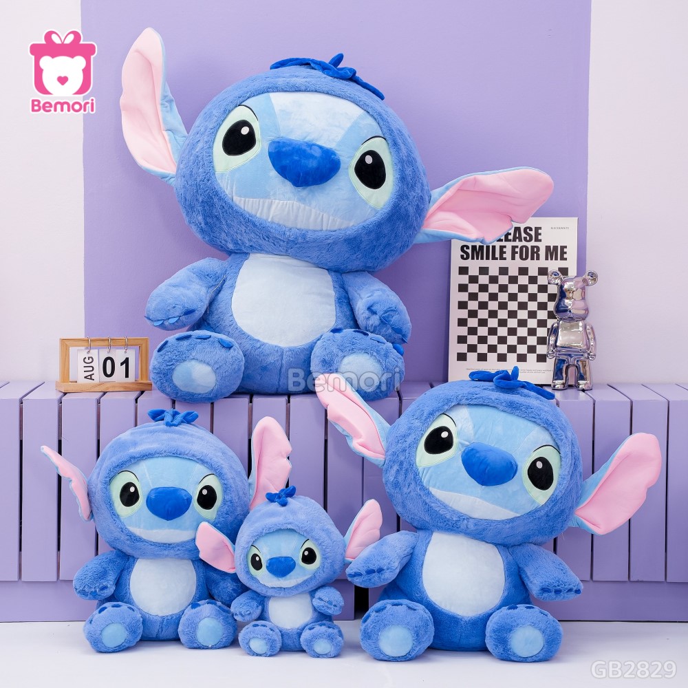 Gấu Bông Stitch Xanh Ngồi Bigsize