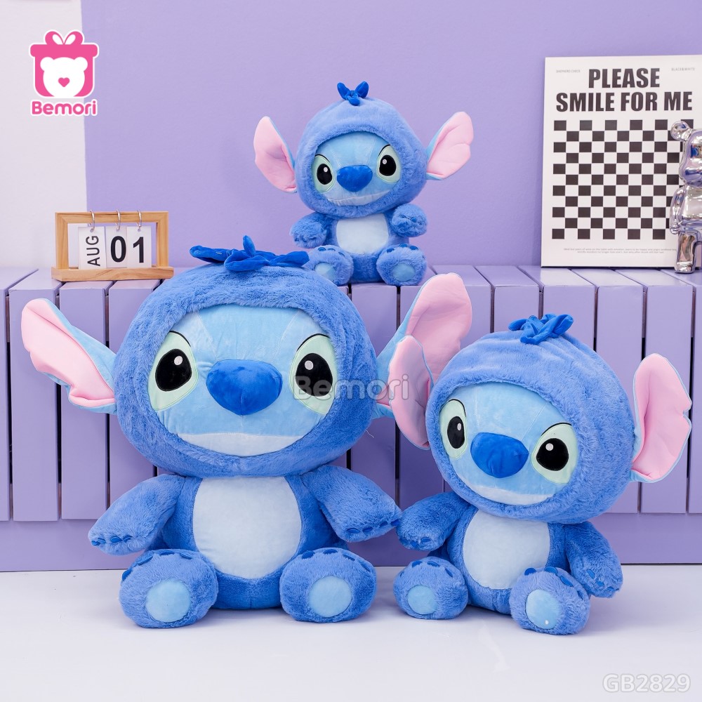 Gấu Bông Stitch Xanh Ngồi đa dạng kích thước