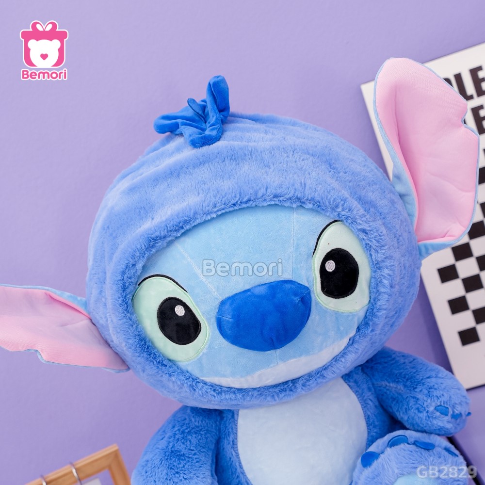 Gấu Bông Stitch Xanh Ngồi ngộ nghĩnh, siêu dễ thương