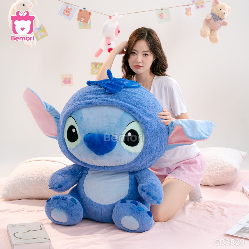 Gấu Bông Stitch Xanh Ngồi Bigsize