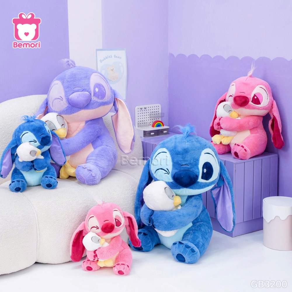 Gấu Bông Stitch Ôm Vịt