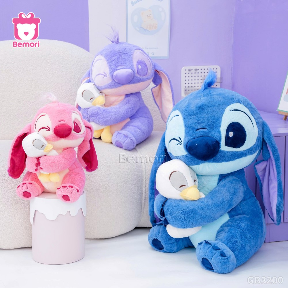 Gấu Bông Stitch Ôm Vịt