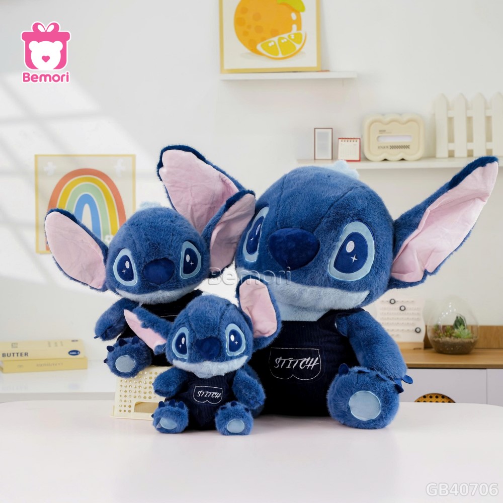 Gấu Bông Stitch Mặc Yếm Xanh Đậm