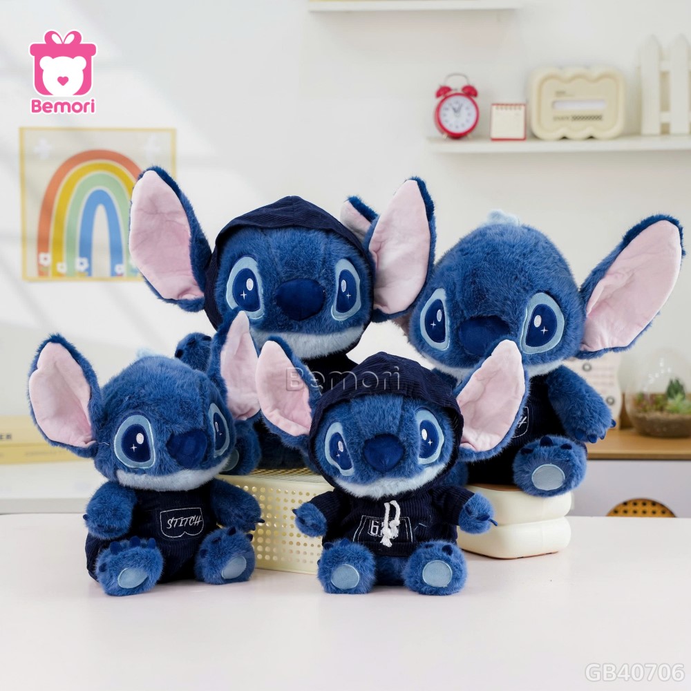 Gấu Bông Stitch Mặc Yếm Xanh Đậm