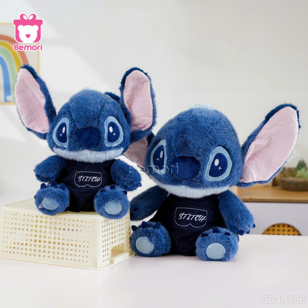 Gấu Bông Stitch Mặc Yếm Xanh Đậm