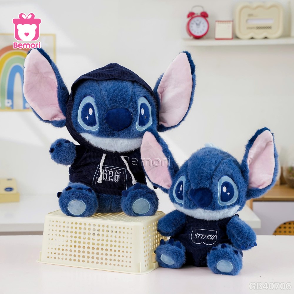 Gấu Bông Stitch Mặc Yếm Xanh Đậm