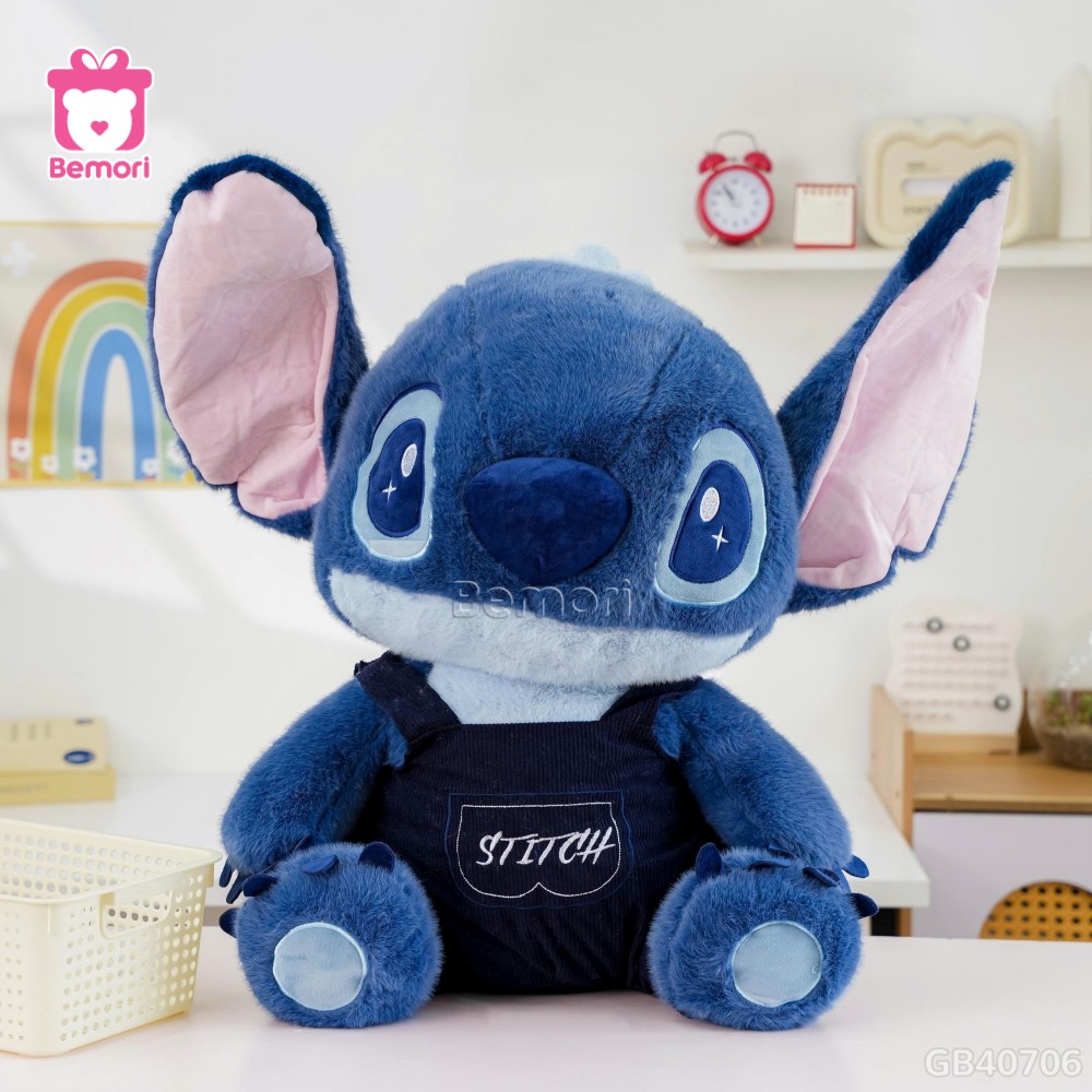 Gấu Bông Stitch Mặc Yếm Xanh Đậm