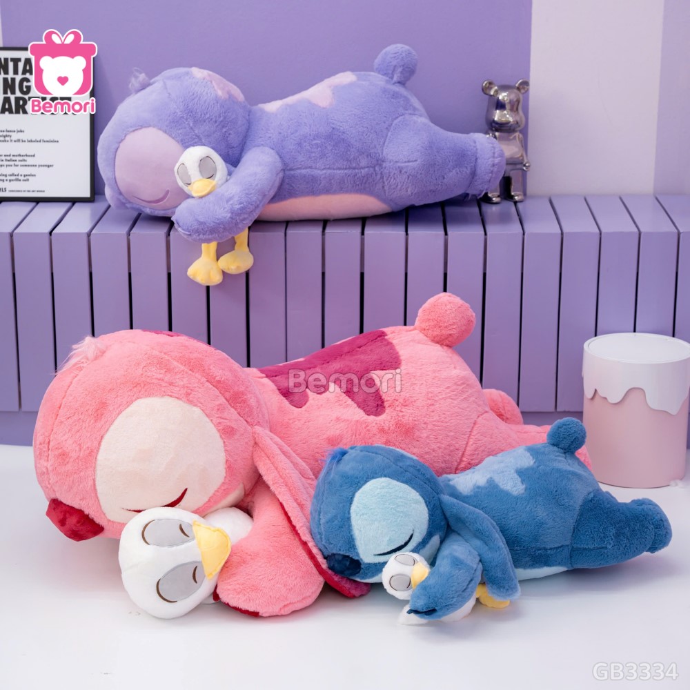 Gấu Bông Stitch Nằm Ôm Vịt