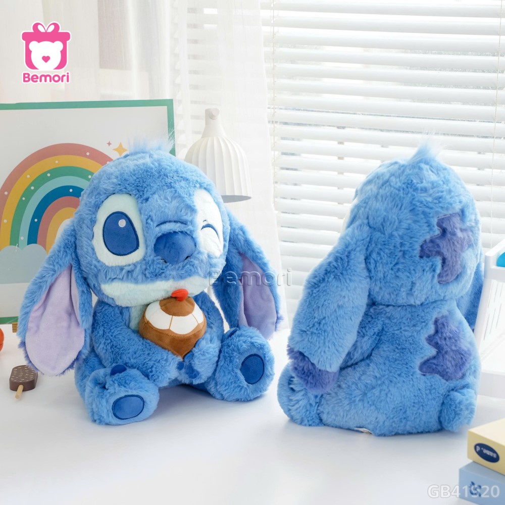 Gấu Bông Stitch Ngồi Ôm Quả Dừa