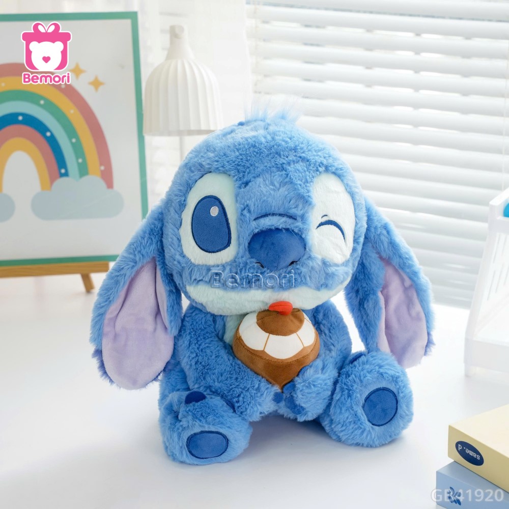 Gấu Bông Stitch Ngồi Ôm Quả Dừa