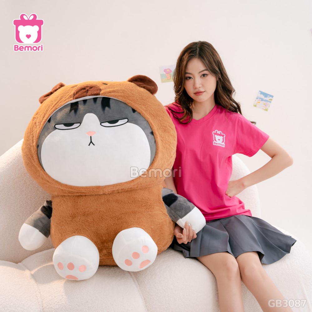 Mèo Hoàng Thượng Bông Cosplay Capybara khổng lồ, ôm cực êm