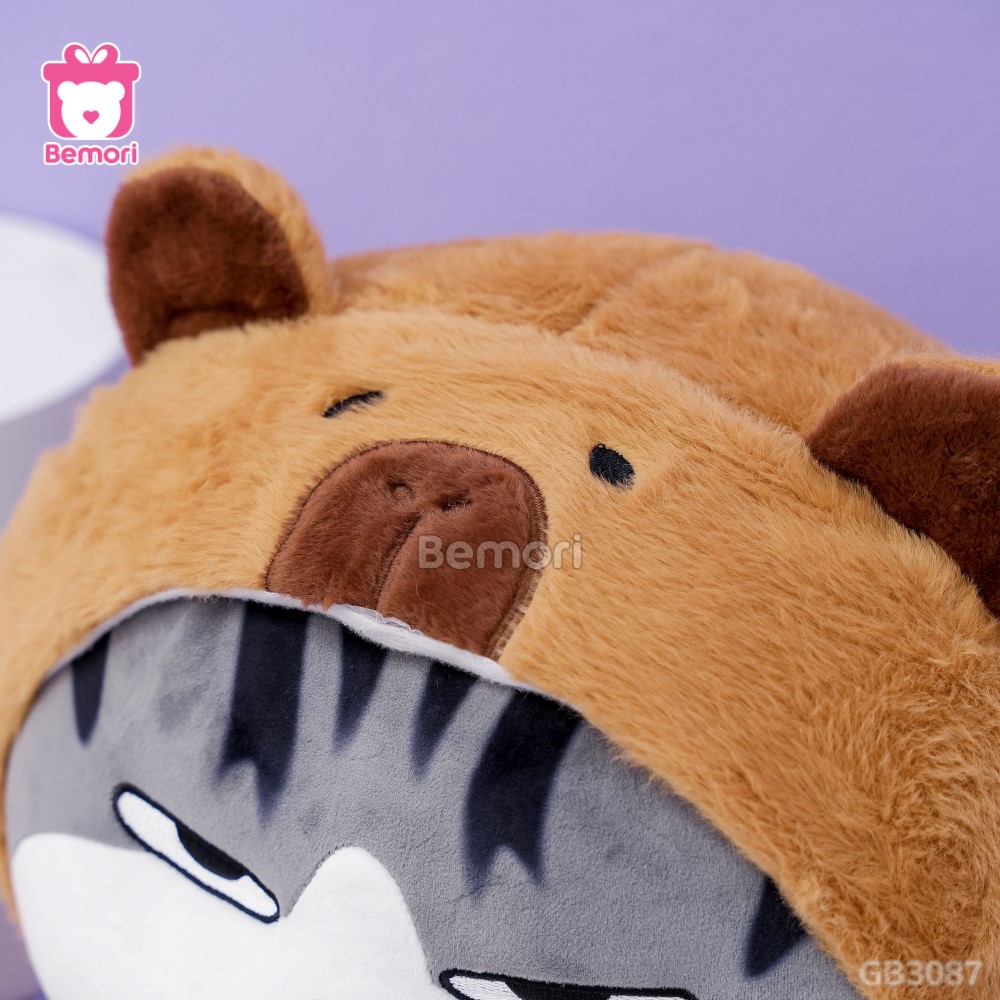 Mèo Hoàng Thượng Bông Cosplay Capybara đường may tỉ mỉ, tinh tế