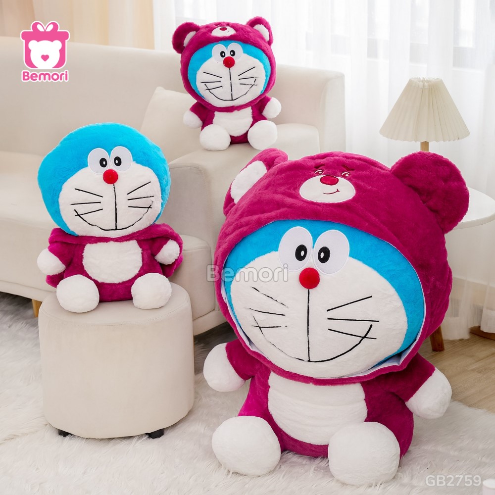 Gấu Bông Doraemon Cosplay Lotso vừa làm gấu ôm, vừa làm đồ trang trí xinh xắn