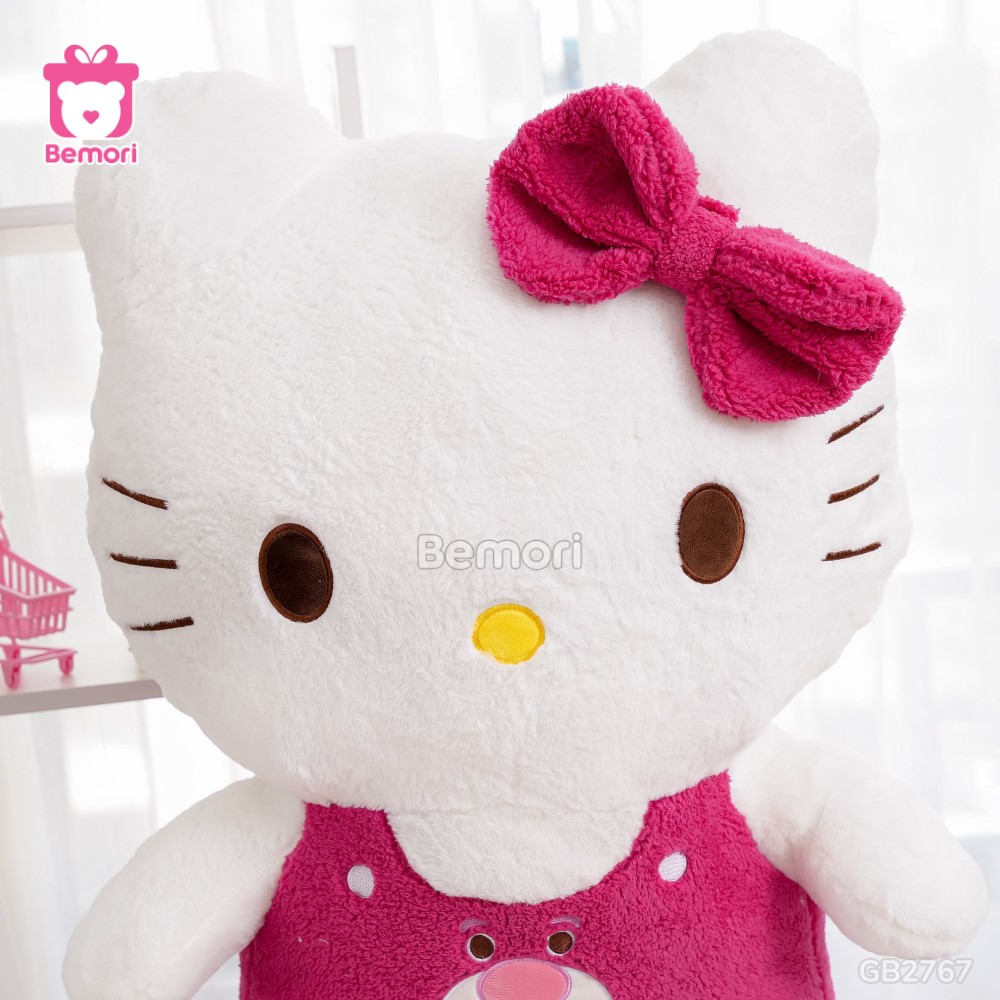 Gấu Bông Hello Kitty Mặc Yếm Lotso với gương mặt dễ thương