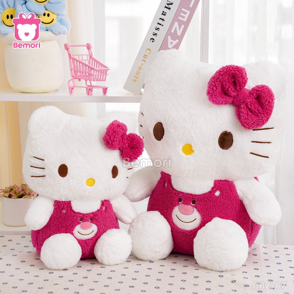 Gấu Bông Hello Kitty Mặc Yếm Lotso màu sắc tươi tắn