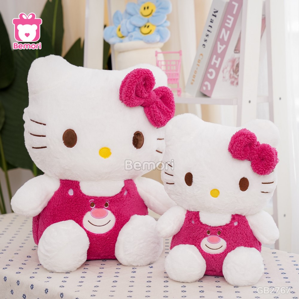 Gấu Bông Hello Kitty Mặc Yếm Lotso lông mềm mại