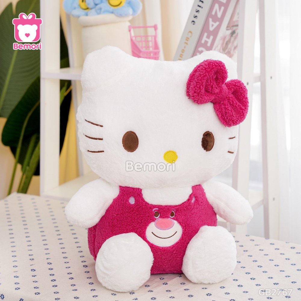 Gấu Bông Hello Kitty Mặc Yếm Lotso họa tiết đẹp mắt