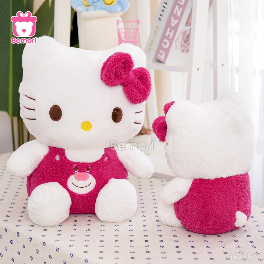 Gấu Bông Hello Kitty Mặc Yếm Lotso bông căng phồng, đàn hồi tốt