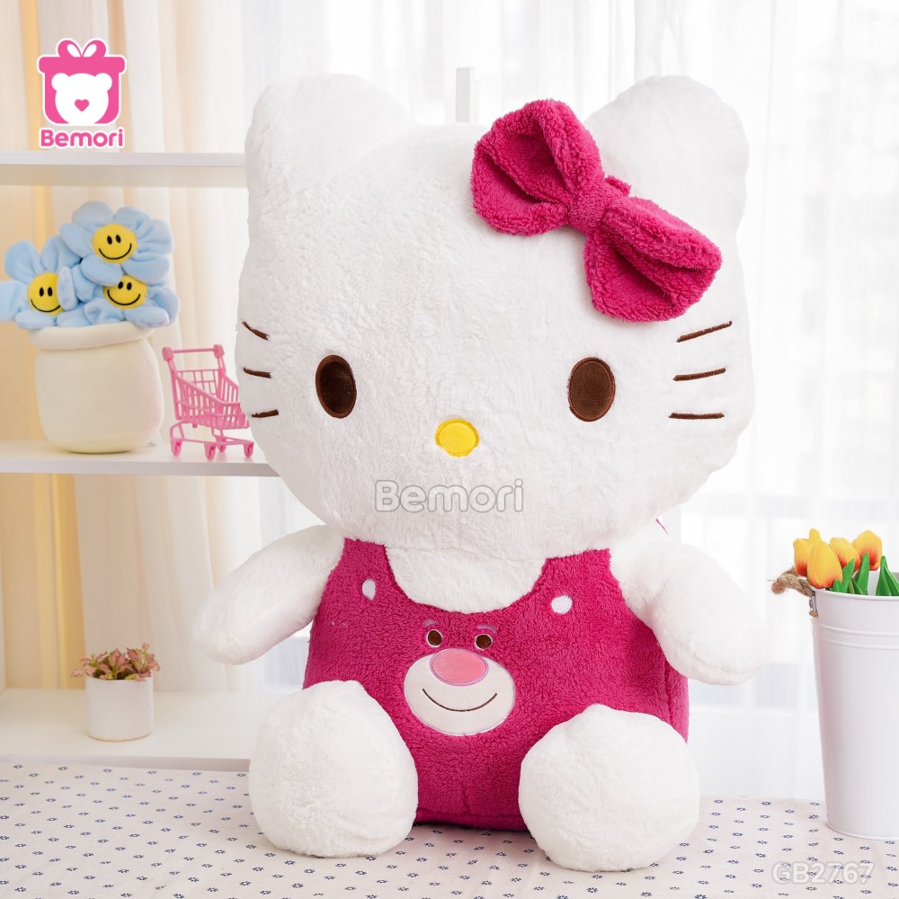 Gấu Bông Hello Kitty Mặc Yếm Lotso – quà tặng dễ thương cho bé yêu