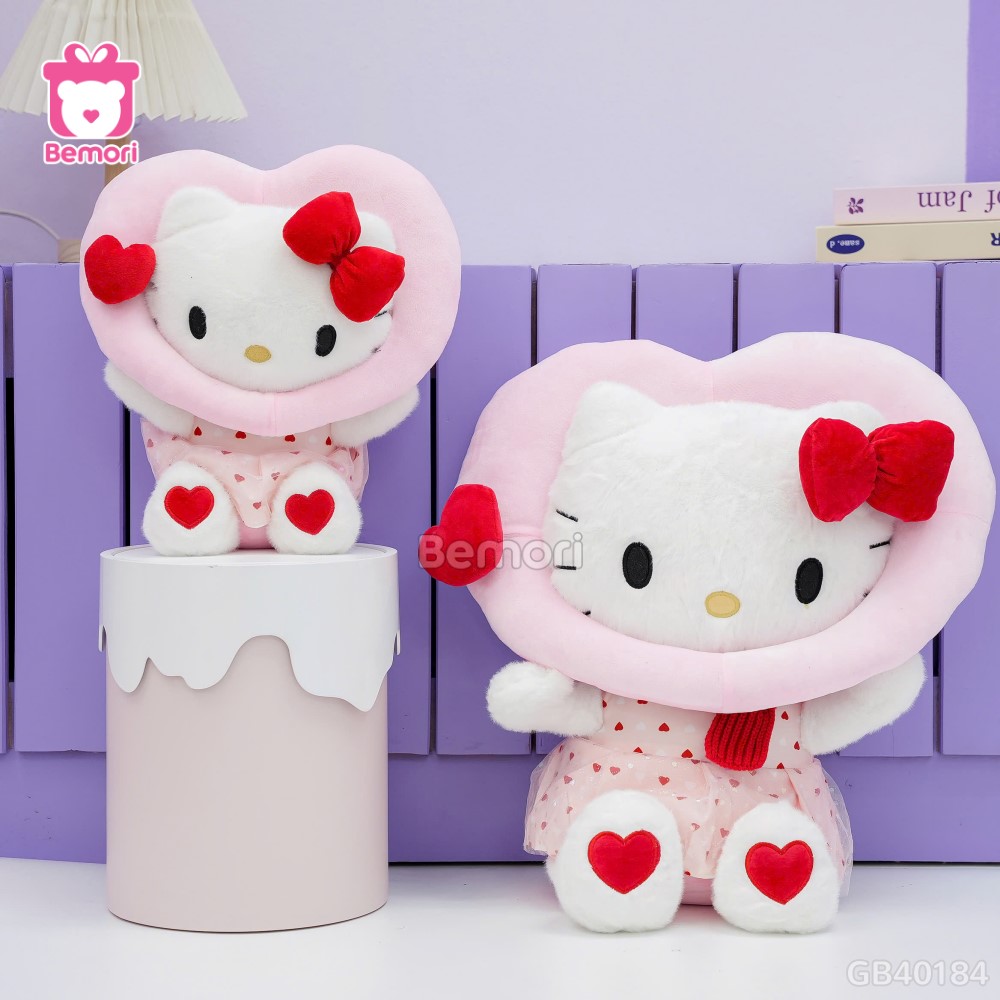 Gấu Bông Kitty Đội Phao Hồng