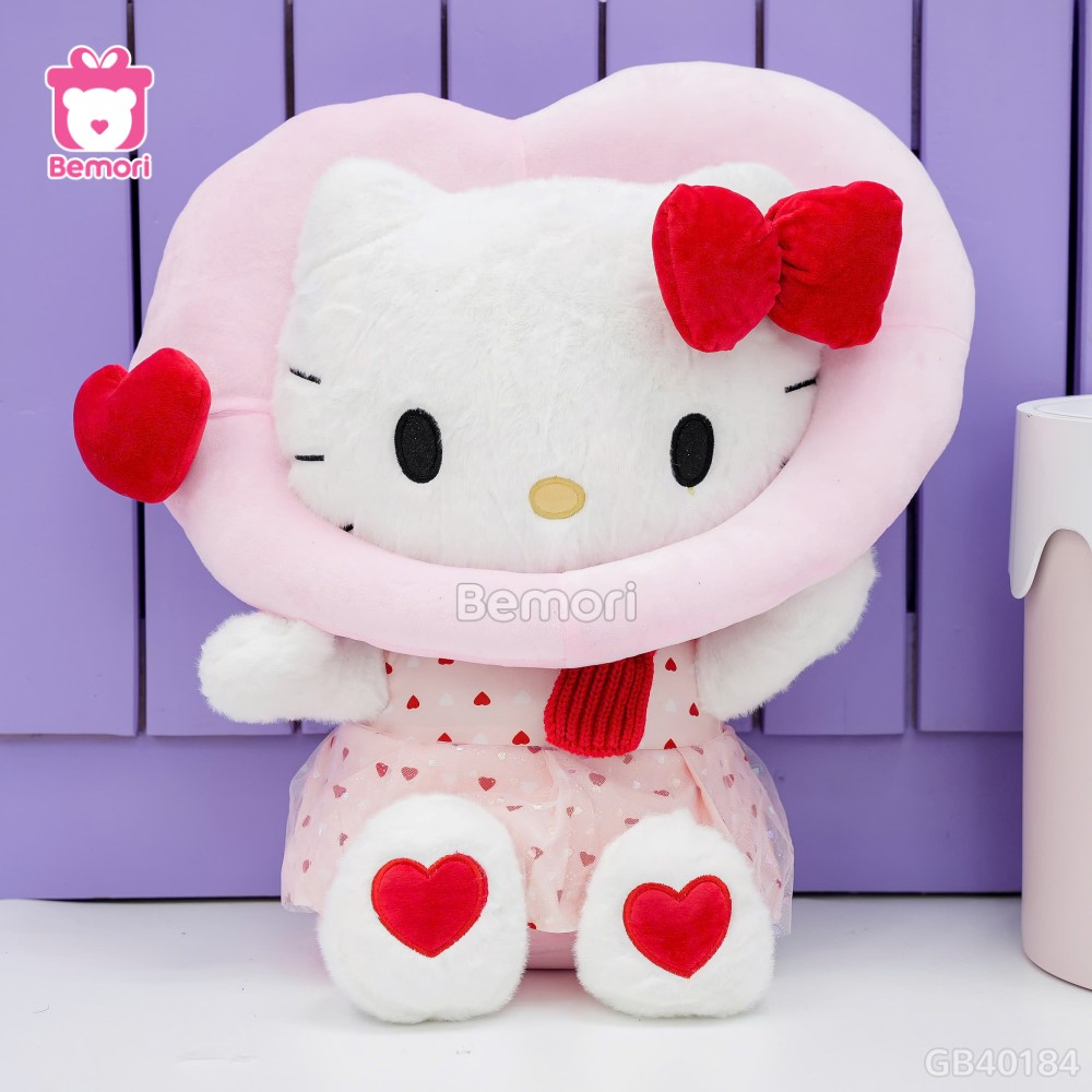 Gấu Bông Kitty Đội Phao Hồng