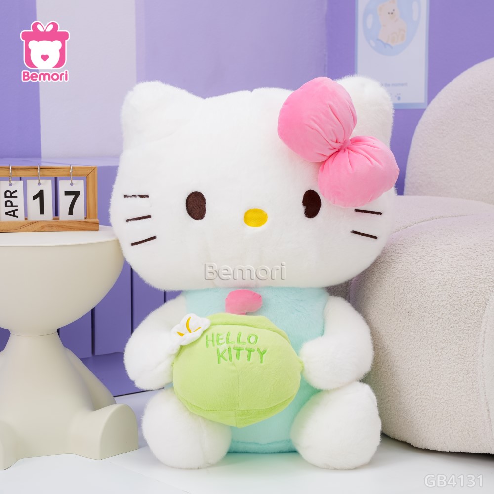 Gấu Bông Hello Kitty Ôm Dừa