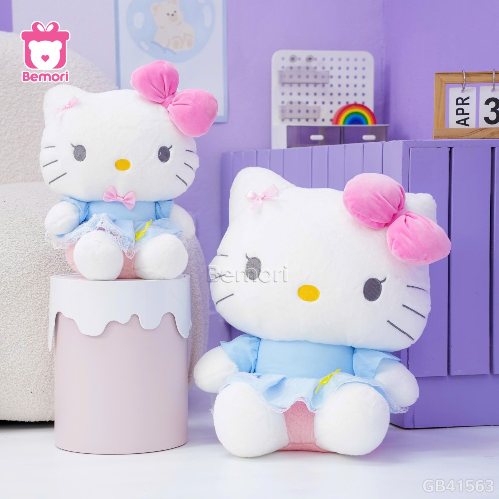 Gấu Bông Hello Kitty Váy Đính Nơ