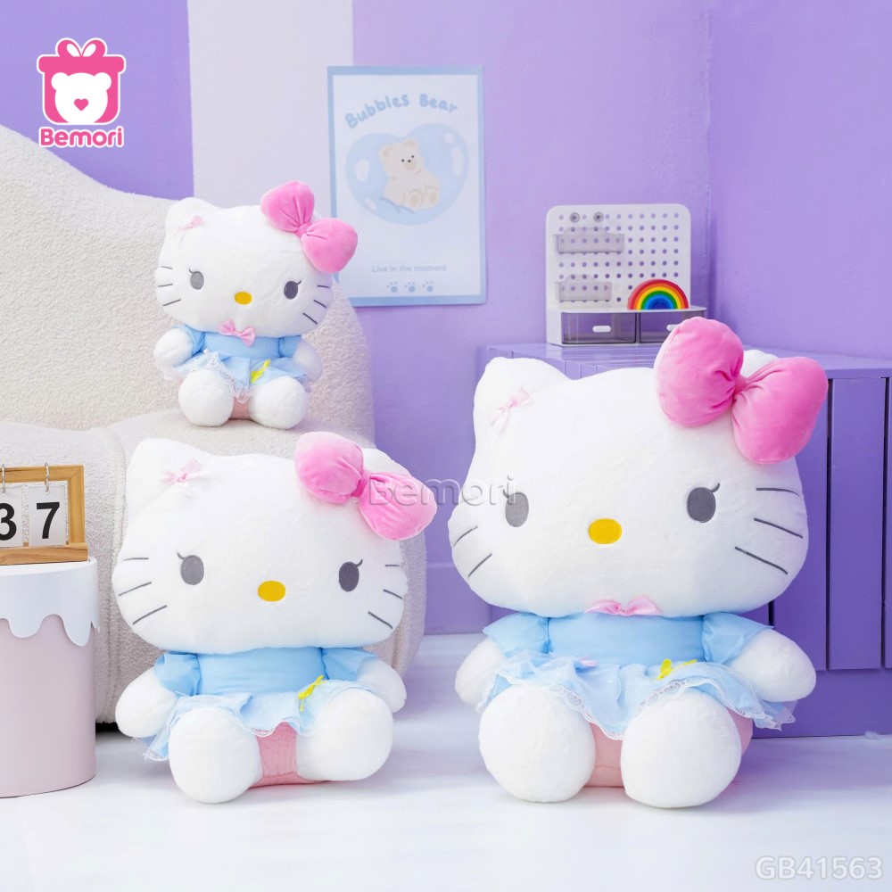 Gấu Bông Hello Kitty Váy Đính Nơ