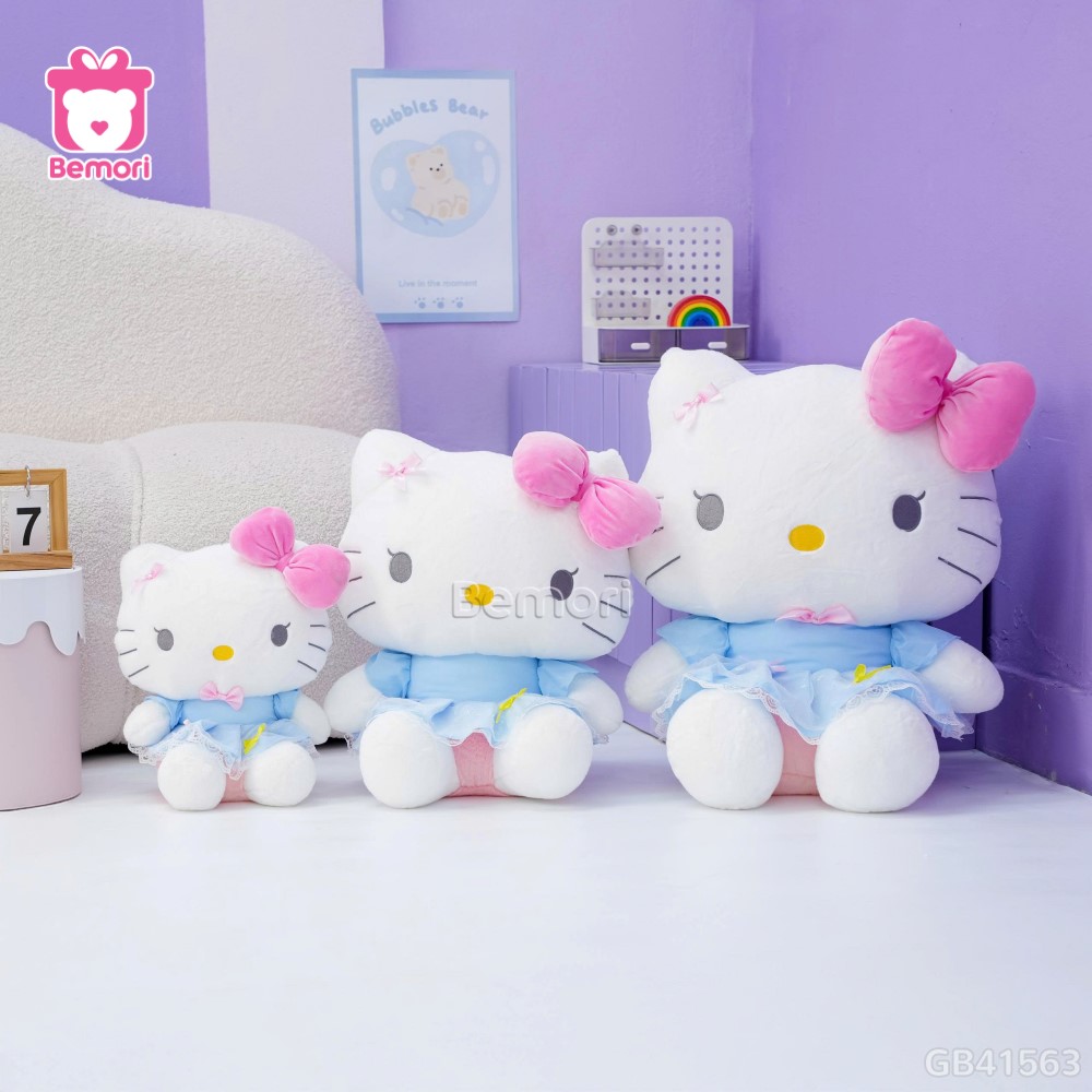 Gấu Bông Hello Kitty Váy Đính Nơ