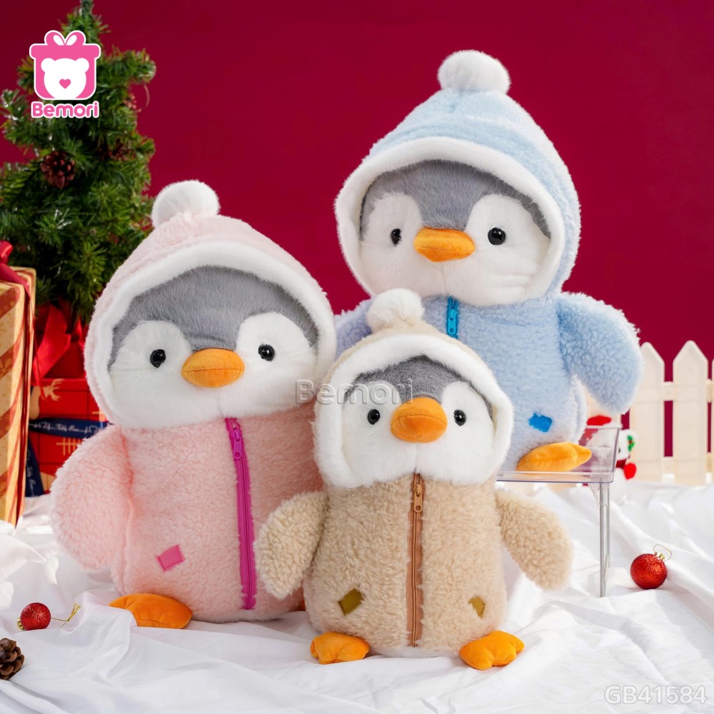 Cánh Cụt Bông Áo Lông Cừu Khóa Kéo