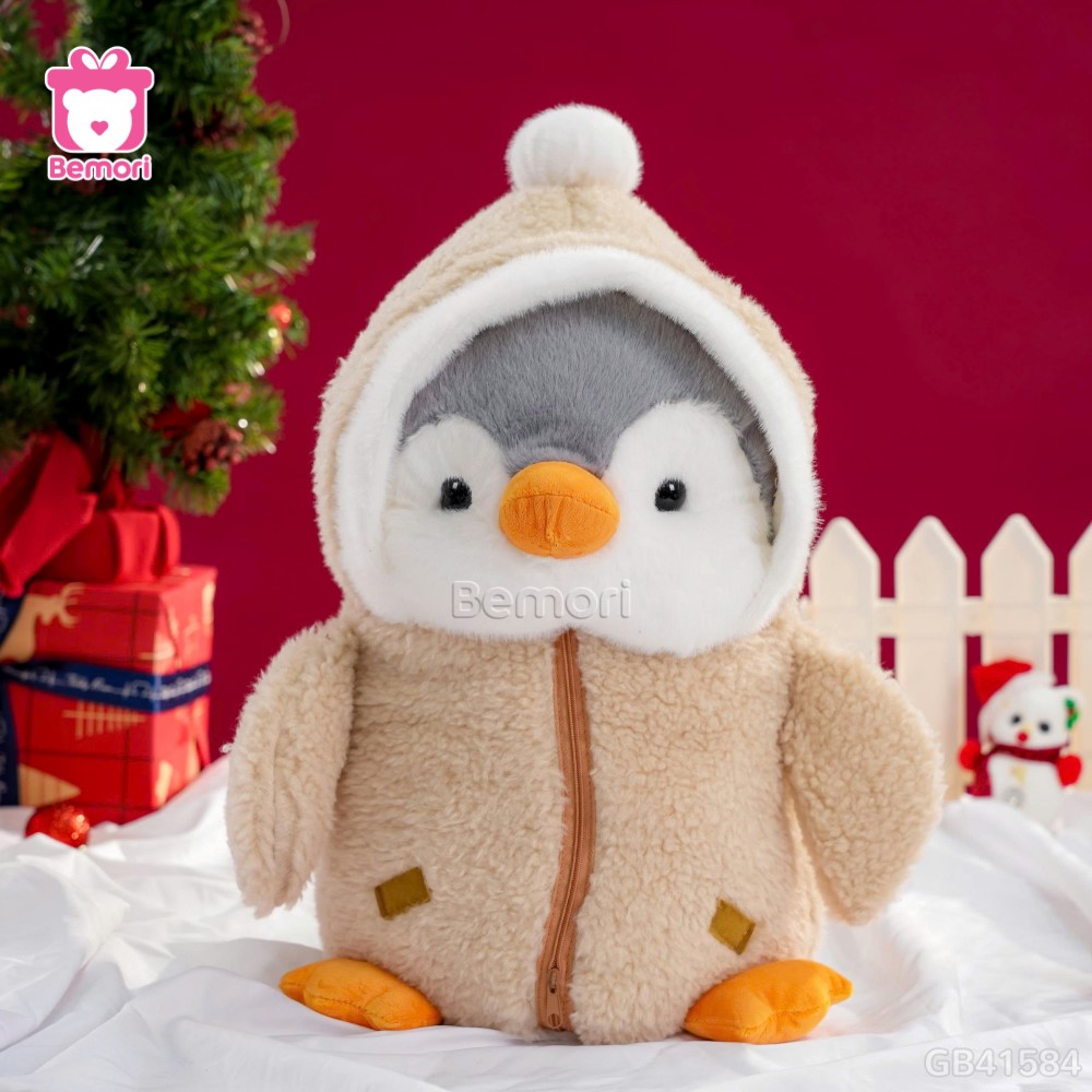 Cánh Cụt Bông Áo Lông Cừu Khóa Kéo