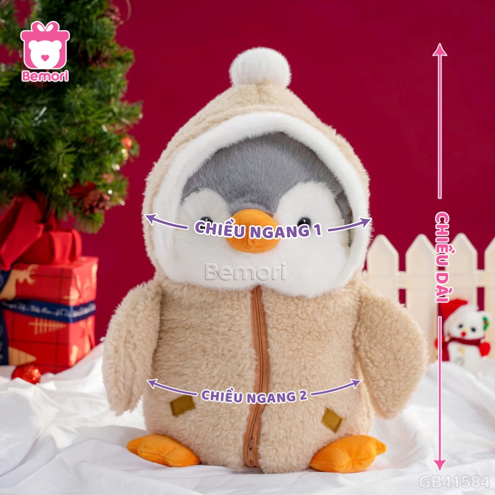 Cách đo kích thước của Cánh Cụt Bông Áo Lông Cừu Khóa Kéo