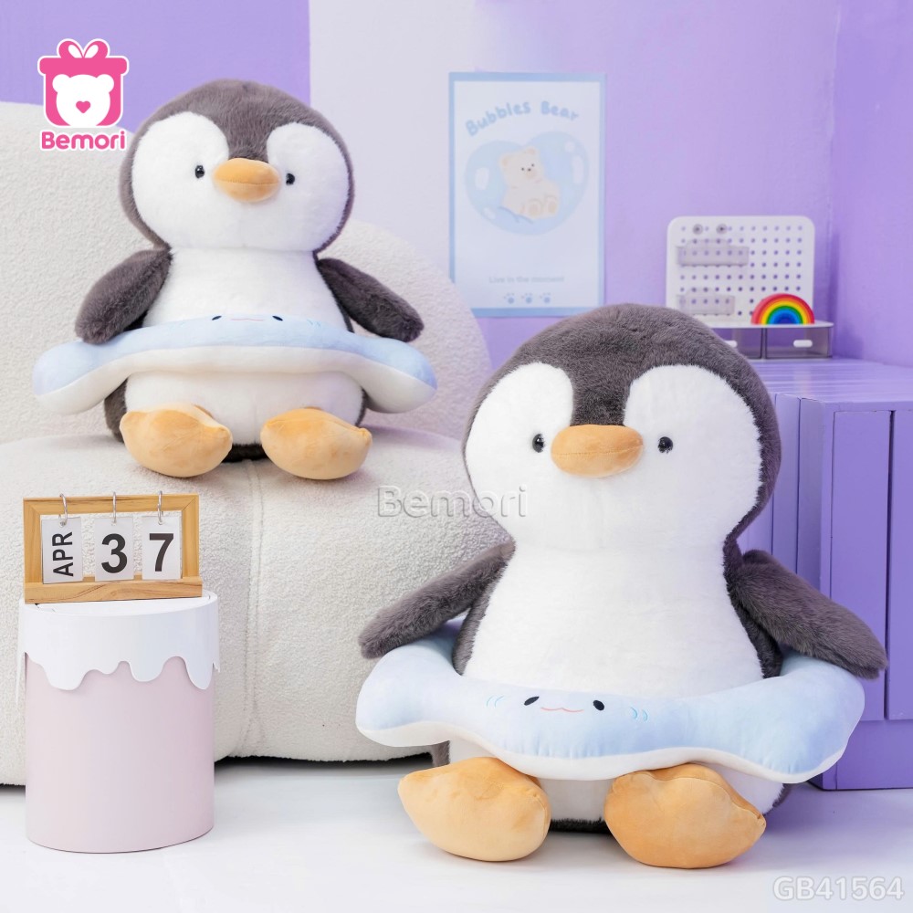 Cánh Cụt Bông Đeo Phao Bơi