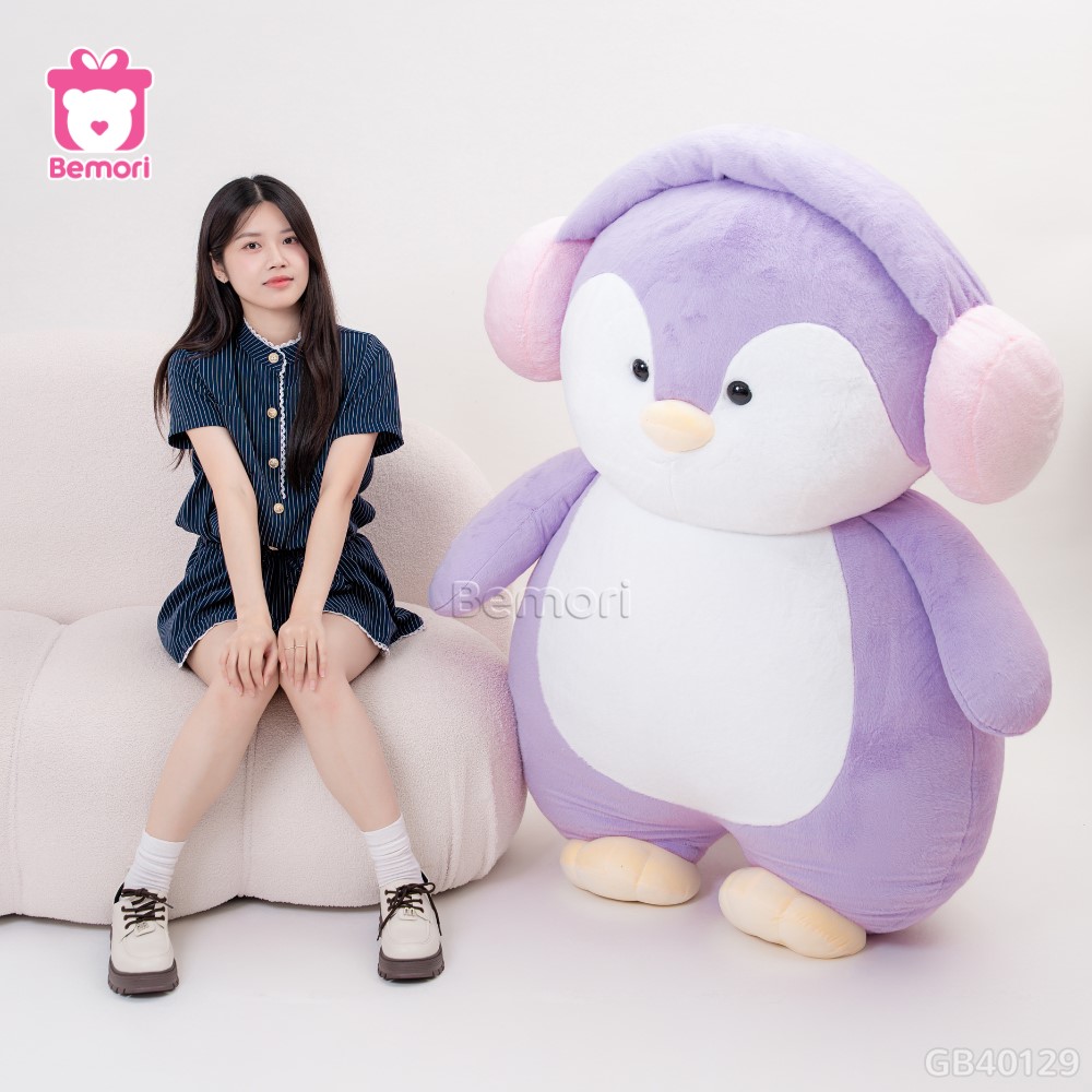 Cánh Cụt Bông Đeo Tai Nghe