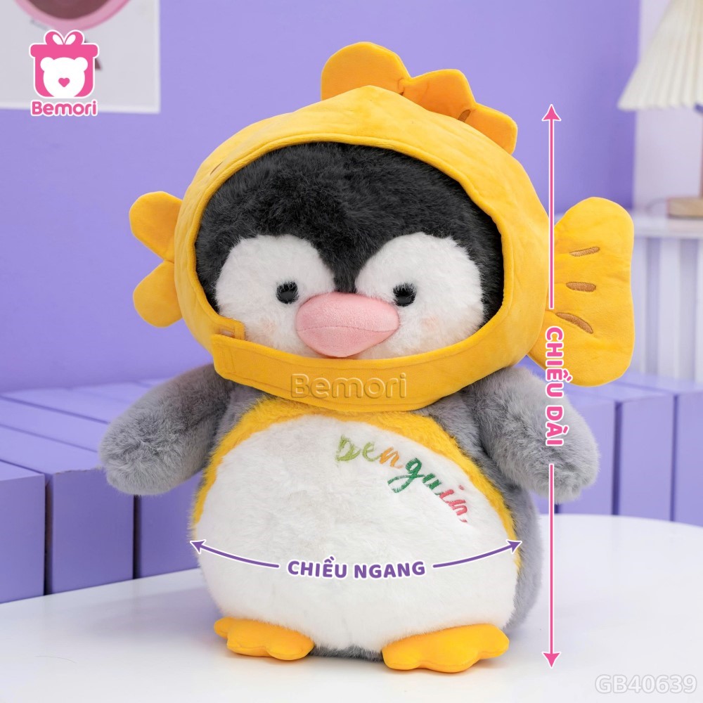 Cánh Cụt Bông Đội Mũ Cá