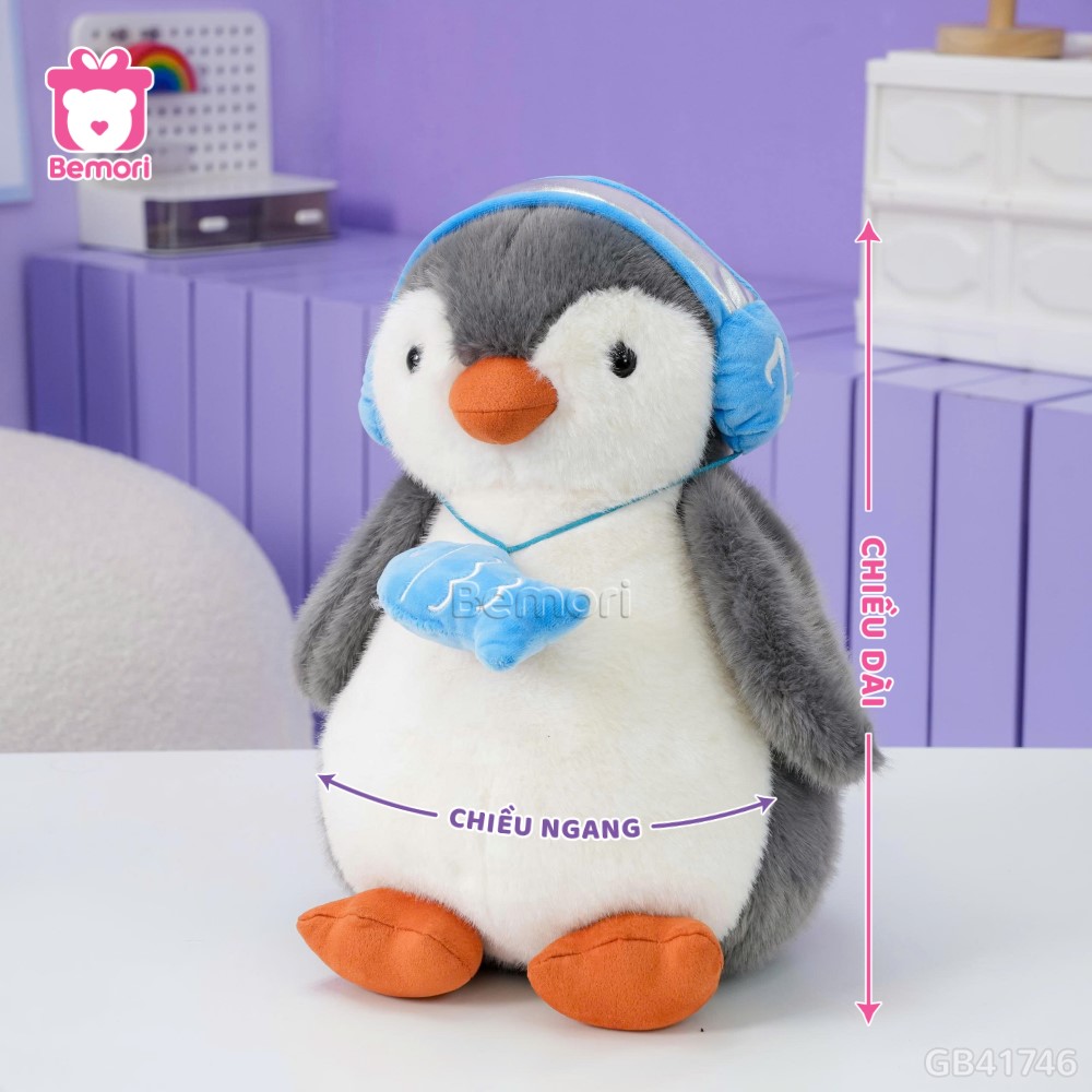 Cách đo kích thước của Cánh Cụt Bông Winter Đeo Tai Nghe