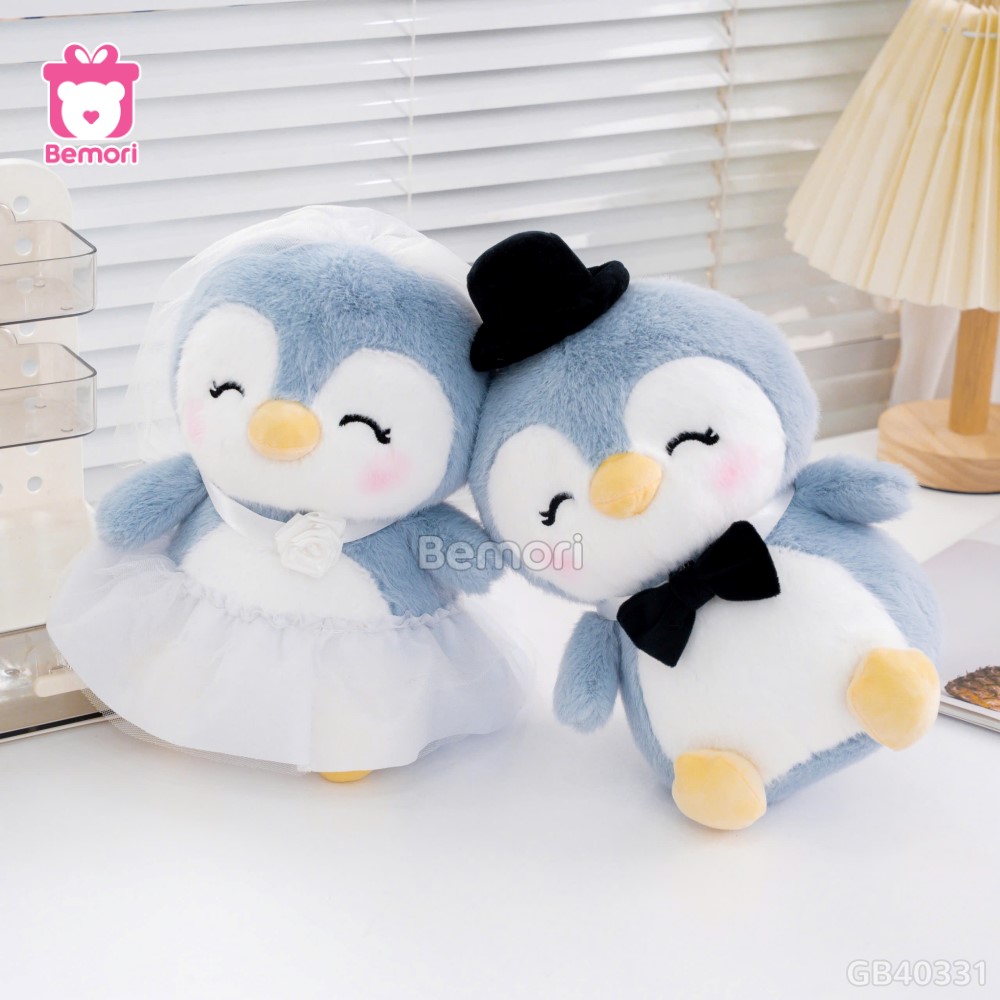 Gấu Bông Couple Dâu Rể Cánh Cụt Pingu