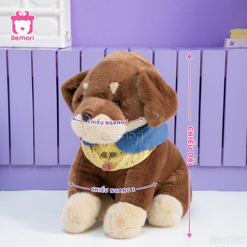 Cách đo kích thước của Chó Bông Dachshund Quàng Khăn