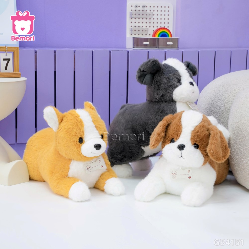 Chó Bông Đeo Xương Nằm