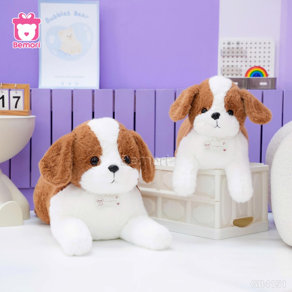 Chó Bông Đeo Xương Nằm