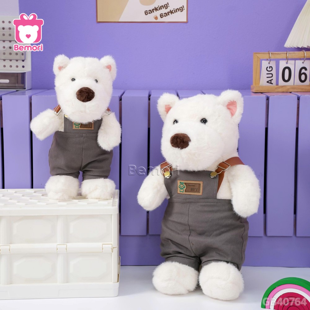 Chó Bông Mặc Yếm Kaki - Xám