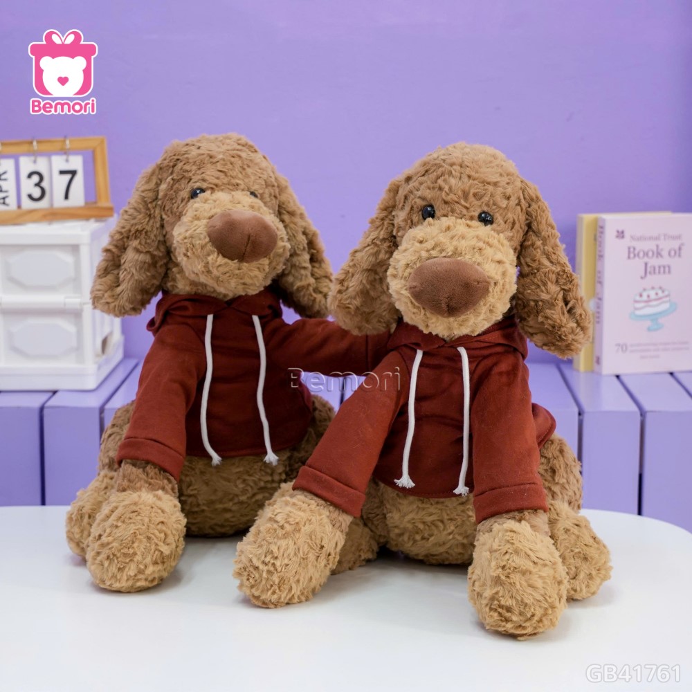 Chó Bông Tai Cụp Áo Nỉ Đỏ