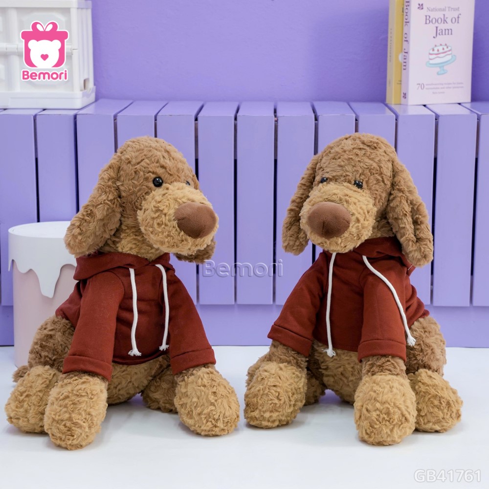 Chó Bông Tai Cụp Áo Nỉ Đỏ