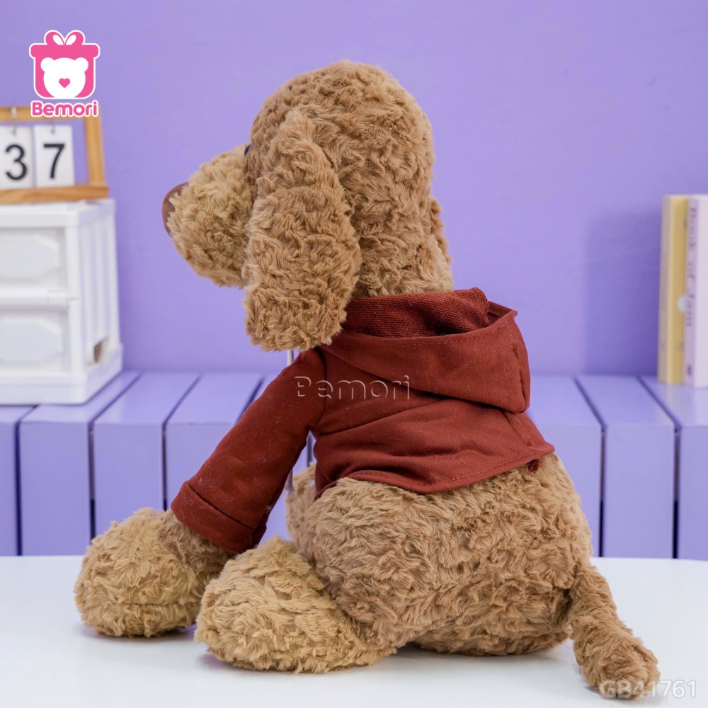 Chó Bông Tai Cụp Áo Nỉ Đỏ