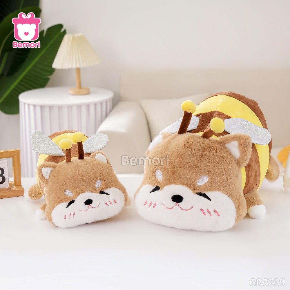 Gấu Bông Shiba Cosplay Ong Nằm mềm mại, êm ái