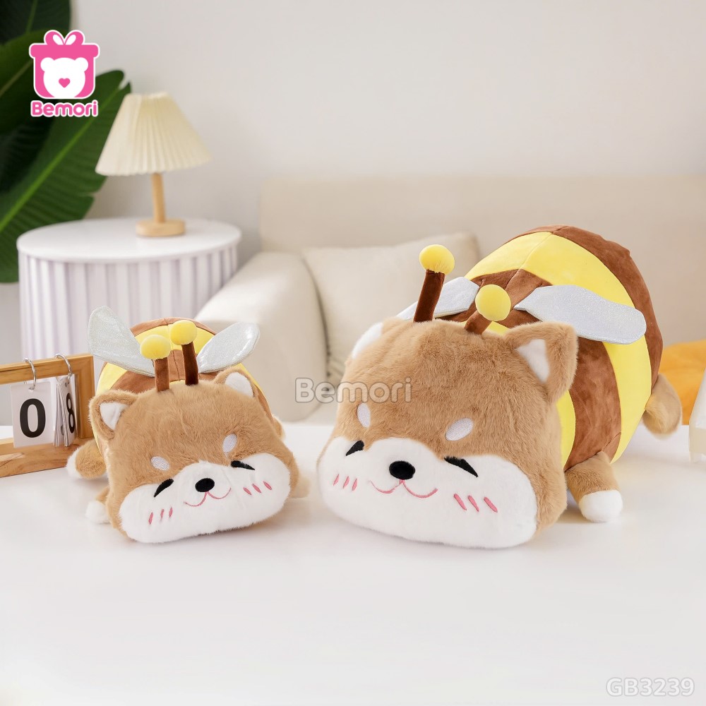 Gấu Bông Shiba Cosplay Ong Nằm thích hợp làm gối