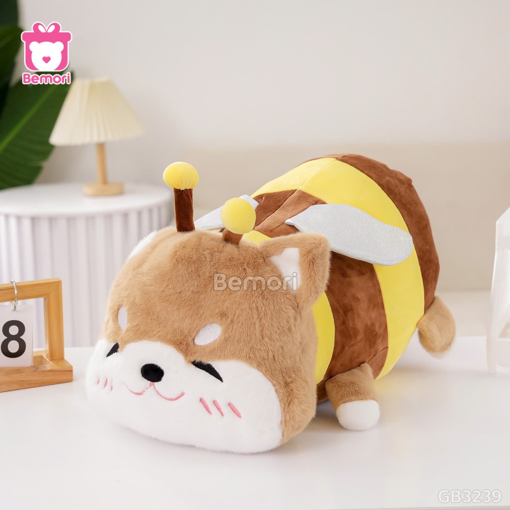 Gấu Bông Shiba Cosplay Ong Nằm màu sắc tươi tắn hợp với các bé nhỏ