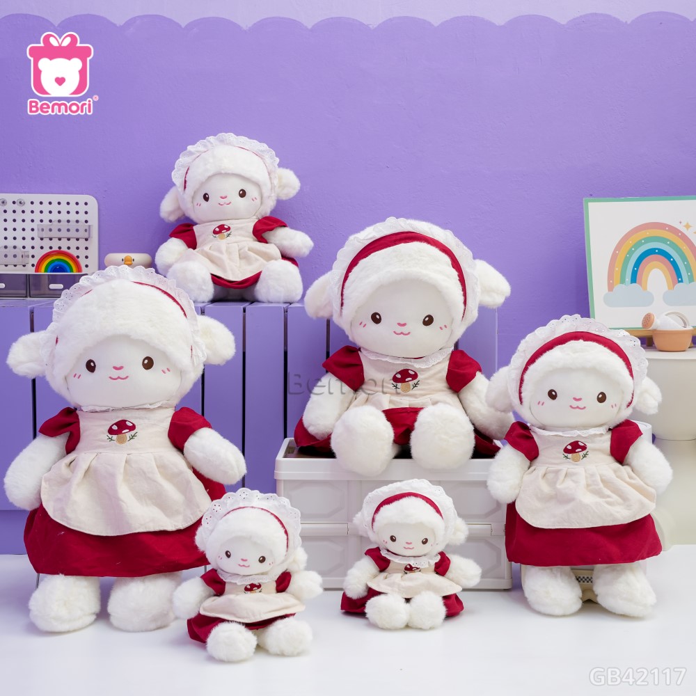 Cừu Bông Baby Váy Đỏ