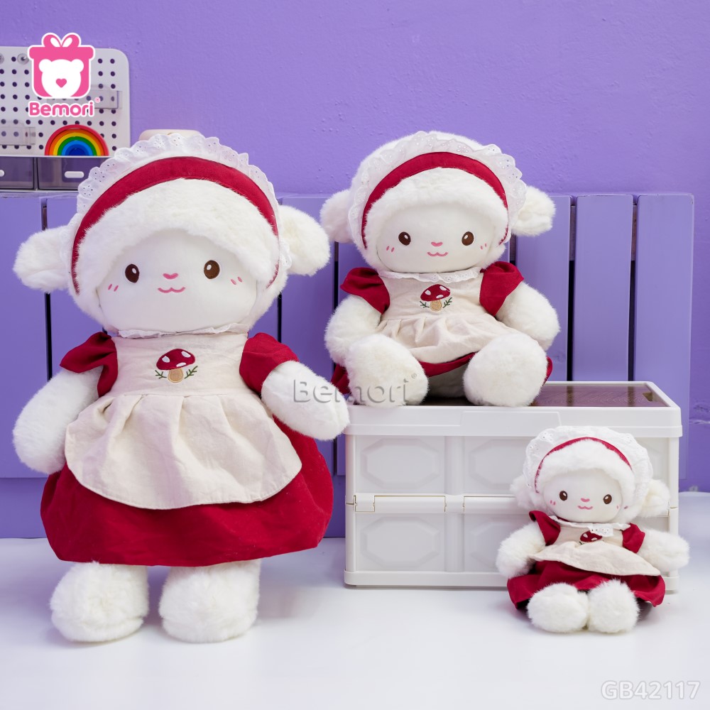 Cừu Bông Baby Váy Đỏ